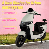 Moped électrique personnalisé 60V 1200W avec frein à disque, vitesse maximale 55 km/h, longue autonomie pour les trajets quotidiens des adultes