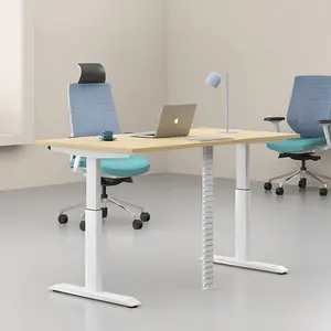 现代人体工程学家庭办公室电动高度可调办公室站立桌