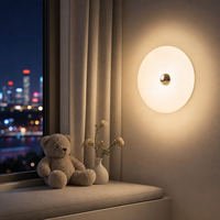 Lampe murale moderne en forme de donut, tactile, à intensité variable, LED blanc chaud, lumière d'ambiance pour la décoration de la chambre à coucher et du salon