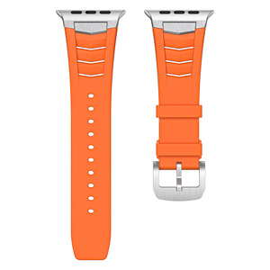 Nuovo lusso cinturino da polso in gomma FKM per <span class=keywords><strong>Apple</strong></span> <span class=keywords><strong>Watch</strong></span> <span class=keywords><strong>serie</strong></span> 10 7 8 9 in Silicone morbido cinturino sportivo per smartwatch dimensioni 46mm 42mm - Product Image 4