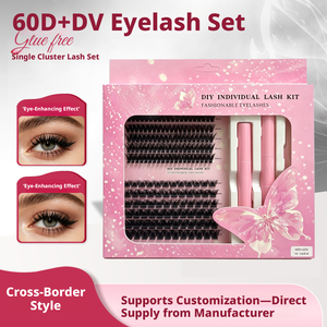 <span class=keywords><strong>Kit</strong></span> d'extension <span class=keywords><strong>de</strong></span> <span class=keywords><strong>cils</strong></span> DIY JY, bouquets <span class=keywords><strong>de</strong></span> <span class=keywords><strong>cils</strong></span> avec colle, faux <span class=keywords><strong>cils</strong></span> en grappes effet wispy, courbure D, avec pince à épiler - Product Image 2