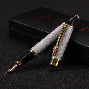 Pluma Estilográfica de Lujo <span class=keywords><strong>para</strong></span> Hombre, Marca China, Diseño de Dragón, Metal, con Clip y Punta Dorada - Product Image 2