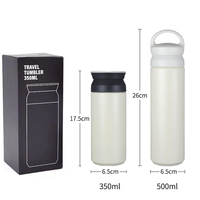 Bouteille d'eau isotherme en acier inoxydable à double paroi TY 350 ml 500 ml avec couvercle à poignée, vente en gros pour usage extérieur