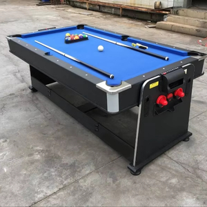 Table de <span class=keywords><strong>billard</strong></span> multifonctionnelle 4-en-1 moderne pour divertissement à domicile avec hockey sur air, tennis de table et fonction repas - Product Image 2