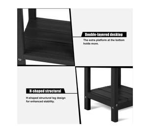 Adirondack tavolino laterale 16.5 "tavolo esterno HDPE <span class=keywords><strong>in</strong></span> <span class=keywords><strong>plastica</strong></span> piccolo tavolo per Patio <span class=keywords><strong>giardino</strong></span> <span class=keywords><strong>giardino</strong></span> <span class=keywords><strong>giardino</strong></span> piscina Picnic - Product Image 5