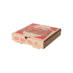 Boîte d'emballage pour pizza alimentaire kraft blanche de 16 à 18 pouces avec logo personnalisé boîtes à pizza en papier brun ondulé personnalisées bon marché carton