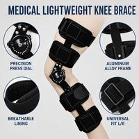 Attelle de soutien respirante pour genou et membre inférieur, en alliage, plastique et tissu composite, pour fracture, plaque en demi-lune, entorse des ligaments