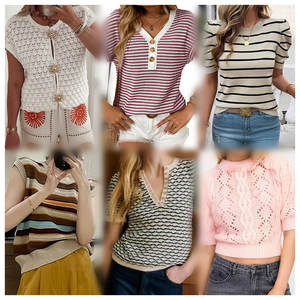 Ropa De Mujer De alta calidad Ventas De liquidación Top corto De punto Ropa usada Ropa De Mujer, Tops De punto De entrega aleatoria Ukay Bale - Product Image 3