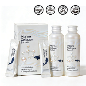 Peptides de collagène marin sauvage en sachets, testés pour les métaux lourds, étiquette claire, sans OGM, dissolution instantanée, partenaire de fabrication ODM - Product Image 1