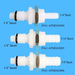 1/4 nhựa "5/16" 3/8 "valved bảng điều chỉnh gắn chủ đề áp suất thấp linh hoạt nhanh chóng ngắt kết nối vách ngăn ống thép gai khớp nối - Product Image 2