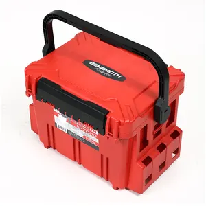 20L Multifunctional Fishing Lure Box Suitcase Solid Color Lockable Fishing Gear Box