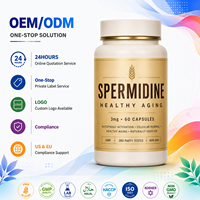 Capsules de Spermidine, Extrait de Germe de Blé Riche en Spermidine, Complément Emergent pour la Longévité, Ingrédient de Croissance, Marque Privée, OEM Personnalisé
