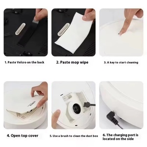 New Three in One Automatic Household Cleaning Robot USB Charging Vacuum Cleaner Sweeping <b>Mopping</b> Robot Wet and <b>Dry</b> Vacuum Cleane - Product Image 5