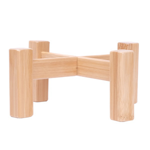Support de pot de fleurs en bambou de style nordique pour balcon, sol intérieur, table, décoration de la maison, support de fleurs en bambou massif, bonsaï. - Product Image 2