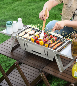 Hikeon Nueva Parrilla Multifuncional de Acero Inoxidable para Barbacoa - Diseño Plegable con Tabla de Cortar, Parrilla de Carbón para Exteriores - Product Image 5