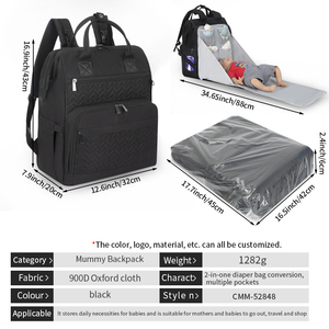 <span class=keywords><strong>Sac</strong></span> <span class=keywords><strong>à</strong></span> <span class=keywords><strong>dos</strong></span> de voyage extensible pour maman, imperméable, en Oxford 900D, pour les articles essentiels de bébé, <span class=keywords><strong>sac</strong></span> de nutrition - Product Image 2