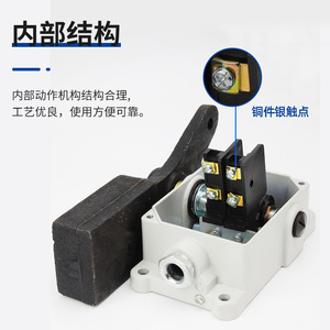 สวิตช์จำกัดระยะ Lx33 12 แบบ SPDT ขั้วต่อแบบสกรู IP40 หน้าสัมผัสทองแดง สำหรับใช้กับเครน - Product Image 1