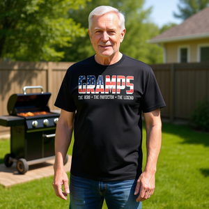 Camiseta con la bandera de Estados Unidos de Gramps, el héroe, el protector, la leyenda, regalo para el día del padre - Product Image 3