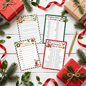 Juego de Cartas para Fiestas Navideñas, Juego de Preguntas sobre Navidad, Juego de Palabras Cruzadas Navideñas, <span class=keywords><strong>Pictionary</strong></span> - Product Image 4