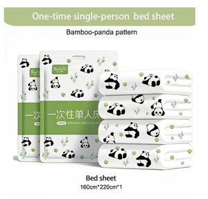 Draps de Lit Jetables Housses de <span class=keywords><strong>Couette</strong></span> Taies d'Oreiller Feuilles d'Isolation de Voyage Pièce Deux Personnes Fournitures Hôtelières Portables de Voyage - Product Image 4