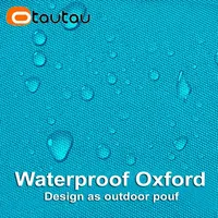 OTAUTAU Pouf Ottoman d'extérieur imperméable avec rembourrage, pour jardin, camping, plage, fauteuil pouf, repose-pieds, tabouret, siège d'angle, JD013