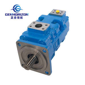 Pompa Idraulica a Ingranaggi Tandem Genhorizon P2100 <span class=keywords><strong>0010</strong></span> con Albero a 14 Scanalature per Caricatore ZL50G ZL50GN LW500F LW500K 803004128 - Product Image 2