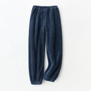 <span class=keywords><strong>Pantaloni</strong></span> Pigiama <span class=keywords><strong>in</strong></span> Peluche per Donne, Comodi e Morbidi con Vita Elastica, Caldi <span class=keywords><strong>Pantaloni</strong></span> <span class=keywords><strong>in</strong></span> Pile Tinta Unita con Polsini Colorati - Product Image 3