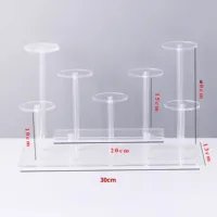 Présentoir de Comptoir Moderne en Acrylique Transparent Lavable et Personnalisable à 9 Niveaux pour Parfums, Cosmétiques et Bijoux – Idéal pour la Vente au Détail