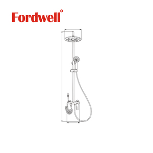 <strong>High</strong> <strong>Quality</strong> Bathroom Wall Mounted Shower Kits Brass 3-function Shower Set with <strong>Shattaf</strong> - Product Image 3