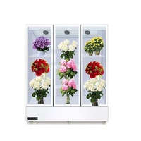 Réfrigérateur de préservation/d'affichage des fleurs transparent à 2/3 portes sans givre pour les fleuristes - Armoire commerciale sans drainage