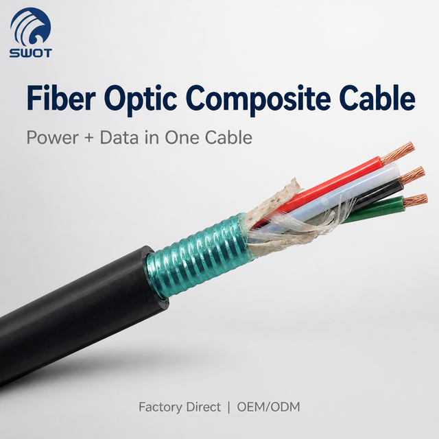 Hybrid Fiber Optic Power Cable Optical Electrical Composite Cable Steel Tape Armored G.652D FTTA 5G Base Station