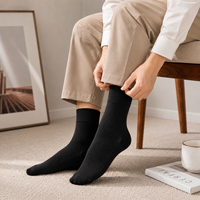 Chaussettes en coton respirant pour hommes avec logo et couleurs personnalisés, coussin en nid d'abeille, tricotées, décontractées, écologiques, fournisseur ODM et OEM