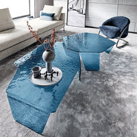 Italienischer Luxus-Tisch - Italienischer Minimalistischer Acryl-Kombinations-Couchtisch mit Hochwertigem Transparentem Kristall