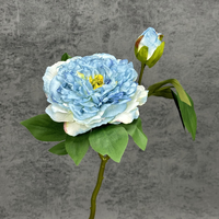 Buket Bunga Peony Buatan Plastik Bergaya Eropa Merek Yida Ramah Lingkungan untuk Pernikahan Pengantin Rumah Vas