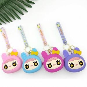 Unisex Reusable Silicone Wallet With Zipper Closure <b>Mini</b> Purses Cute Style for Money Passport Kids' Coin Storage - Product Image 1