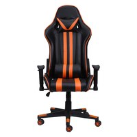 Chaise de bureau pivotante de direction traditionnelle en cuir PU avec accoudoirs réglables pour ordinateur et jeux
