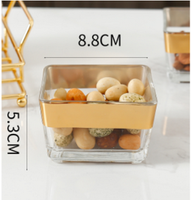6-Grid Glas Snack Kom Set Glas Snoep Kommen Schotel Fruitschaal Glas Sous Plat Voor Party Wedding