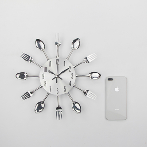Cina all'ingrosso della decorazione della casa orologio da <span class=keywords><strong>parete</strong></span> della <span class=keywords><strong>cucina</strong></span> con il cucchiaio e forchetta - Product Image 6