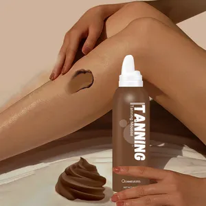 Custom Logo Long Lasting Self Tanning Sunless Fake Tan Tanning Mousse Private Label For Amazon Top Selling