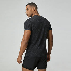 Camiseta Deportiva de Gran Tamaño de Secado Rápido con Estampado, Ropa Deportiva <span class=keywords><strong>para</strong></span> Hombre, Cuello Redondo, Camiseta Deportiva de Manga Corta <span class=keywords><strong>para</strong></span> Hombre - Product Image 2