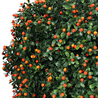 Vente en gros décoration extérieure intérieure arbre globe à feuilles persistantes arbres topiaires artificiels fruits rouges topiaires bonsaï