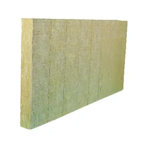 Fireproof Insulation Rock Wool Wall Panel 80kg M3 Building Acoustic Fire-resistance Mineral Rock Wool Fiber Board/slab