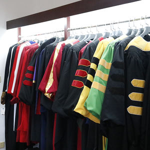 Deluxe PHD Complete Regalia Gown Fluted Hood Honor <span class=keywords><strong>Cordons</strong></span> Taille Libre Polyester Graduation Cap Uniform for Faculty England Style - Product Image 6
