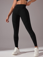 Leggings de yoga personnalisés à rayures S081, respirants, taille haute, élastiques, pour femmes, leggings colorés, pantalon de yoga
