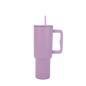 304 stainless steel Leopard mug 30oz40oz straw car mug outdoor portable handle <b>cup</b> - Product Image 4