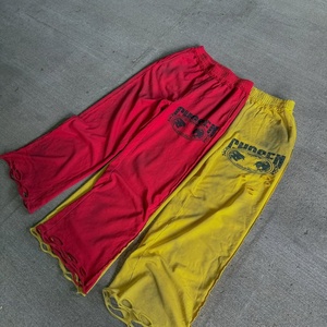 Pantalon de survêtement vintage personnalisé pour homme, délavé à l'acide, délavé par le soleil, déchiré, ample, droit, jogging, hip hop, taille élastique, numérique - Product Image 2