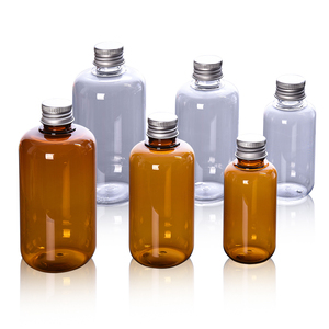 Mini bouteille ronde vide 300ml, contenant en plastique, pour produits cosmétiques, de haute qualité, 10 unités - Product Image 5