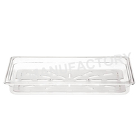 Poêle GN transparente en polycarbonate 20cm de hauteur 1/1 1/2 1/3 1/4 1/6 1/9 tailles casserole alimentaire pour équipement de service de restaurant et d'hôtel
