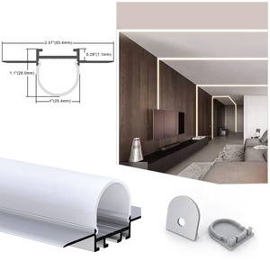 62*13 Mét Hot Bán Led hồ sơ trimless thạch cao thạch cao tường hồ sơ cho LED Strips ánh sáng lõm gắn vách thạch cao nhôm Led Pro - Product Image 1