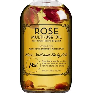 Aceite de uso múltiple para el cuidado del cabello, aceite de pétalos de rosa Natural 100% orgánico puro de marca privada